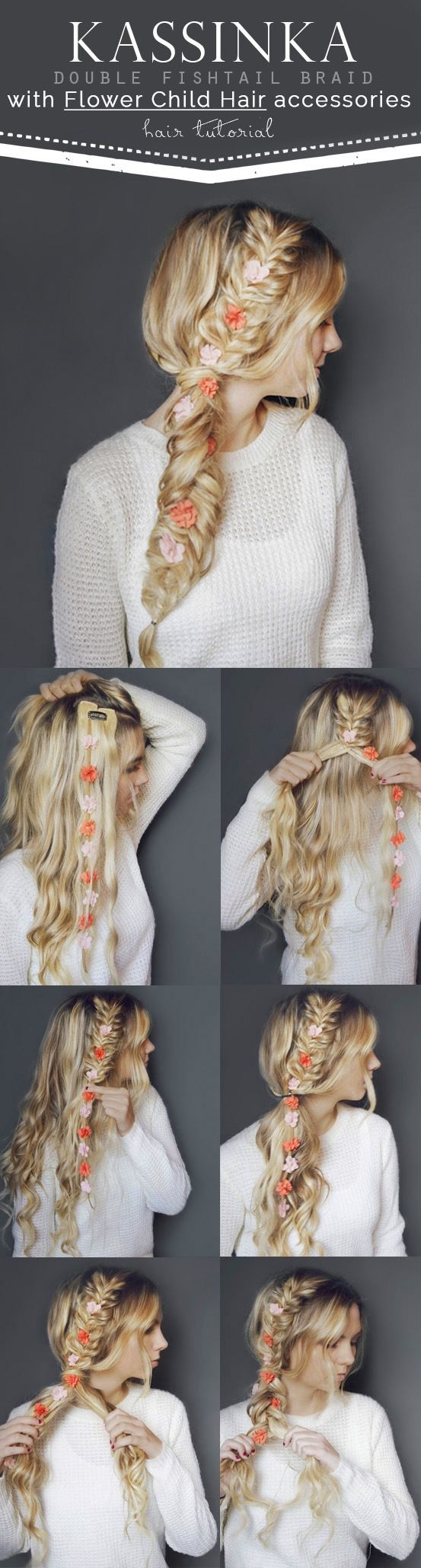 Pletenica sa cvjetovima u kosi