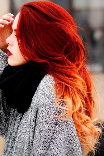 Najbolje crvene ombre frizure